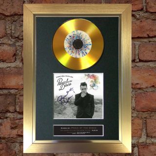 GOLD DISC PANIC AT THE DISCO Too Weird Signed Autograph Mounted Print A4 127 5