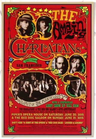The Charlatans Red Dog Saloon 50th Anniversary Concert Poster