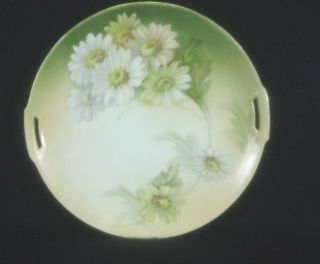 Vintage Rs Germany Tillowitz Silesia Hand Painted Daisies 9 3/4 " Handled Plate