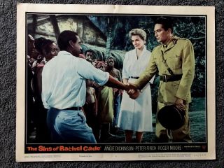 The Sins Of Rachel Cade.  1960 Lobby Card.  Angie Dickinson.  Roger Moore.