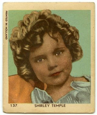 Shirley Temple Dutch Vintage Small Colorized Card Nr.  137