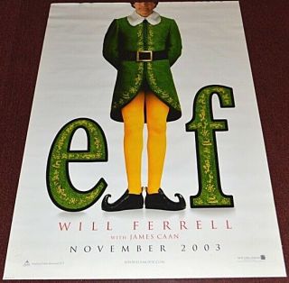 Elf 2003 Advance D.  S.  27x40 Movie Poster Will Ferrell Xmas Fantasy