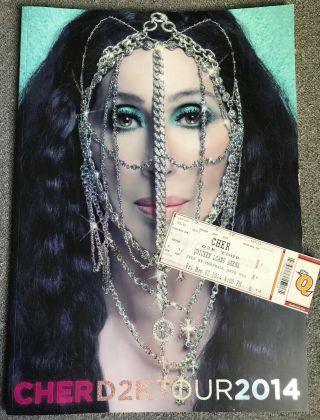Cher 2014 Dressed To Kill Tour Concert Program Book D2k W/ Ticket
