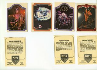 Kiss Trading Cards Set 1978 Donruss Series 1 1 - 66 (plus 80 Duplicates)