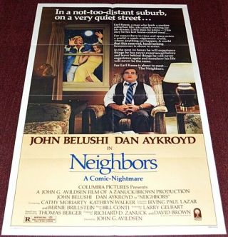 Neighbors 1981 27x41 Movie Poster John Belushi & Dan Aykroyd Comedy