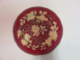 Wedgwood Ruby Tonquin Side Plate Rare Pattern Red Gold 1950s
