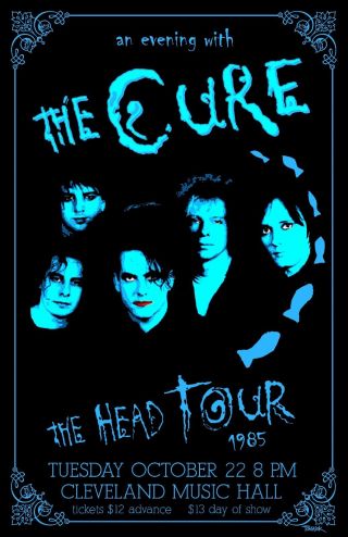 The Cure 1985 Tour Poster