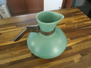 Vintage Catalina Island Pottery Pitcher Coffee Pot Carafe - Green