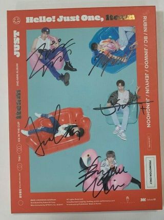 K - Pop 1team Official 2nd Mini Album " Just " Signed Promo No Photocards