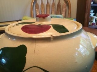 watt pottery apple 76 2 Leaf Bean Pot (harder To Find) 8