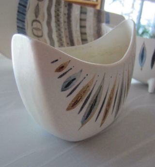 Sascha Brastoff F21 Decorative Planter Vase Bowl 7x5½T MidCentury Mod Calif USA 2