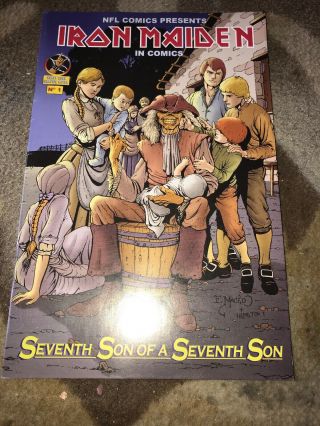 Rare Iron Maiden Seventh Son Nfl Comic No.  1 Limited Edition 1500 Copies