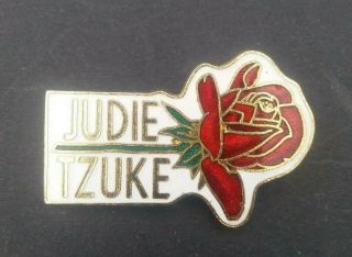 Vtg 1980s Judie Tzuke Concert Tour Pop / Rock Enamel Badge