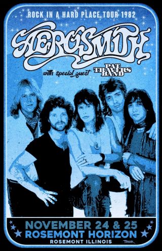 Aerosmith 1982 Concert Poster