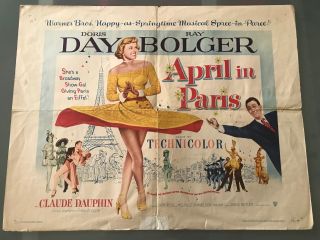 Half Sheet Poster 22x28: April In Paris (1952) Doris Day,  Ray Bolger