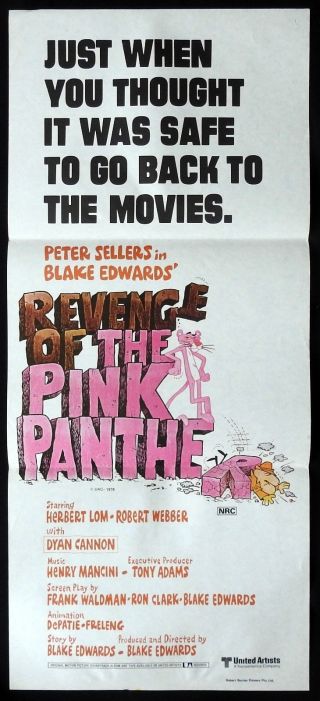 Revenge Of The Pink Panther Daybill Movie Poster Peter Sellers
