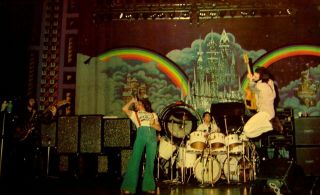 Vintage Rainbow 1970s The Who Poster Roger Daltrey Keith Moon Angela Davis