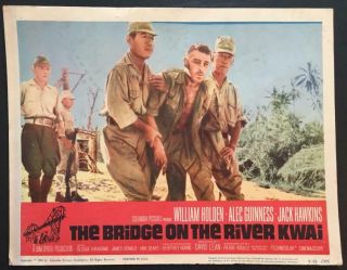 Alec Guinness Been Carry By 2 Japanese Bridge On The River Kwai Lobby Card 2810