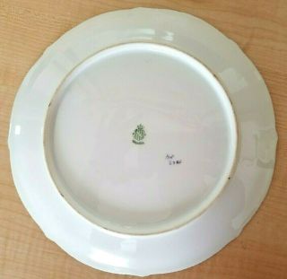 Antique P T Bavaria Germany Hand Painted Porcelain Floral Plate Signed &Numbered 2
