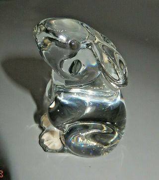 Baccarat France Crystal Glass 3 " T Rabbit Figurine Or Paperweight