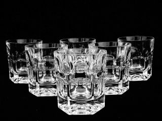 5 Brilliant Atlantis Crystal " Arcadas " 9 Oz.  Old Fashioned Glasses