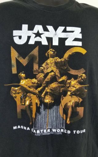Jay Z Magna Carter World Tour 2014 Concert T - Shirt Large Black 2