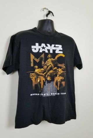 Jay Z Magna Carter World Tour 2014 Concert T - Shirt Large Black 4