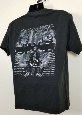Jay Z Magna Carter World Tour 2014 Concert T - Shirt Large Black 8
