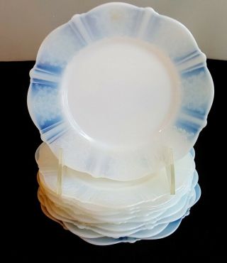 9 Bread & Butter Plates Macbeth Evans Glass American Sweetheart Monax (white)