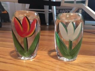 Kosta Boda Tulip Hand Painted Candle Votive (1),  $30 each 2
