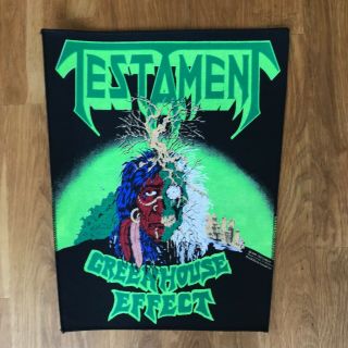 Testament Rare Vintage Uk Greenhouse Effect Sew On Backpatch