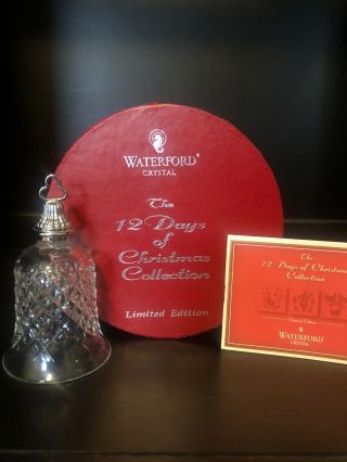 Waterford Crystal Partridge In A Pear Tree Bell Ornament 12 Days Of Christmas