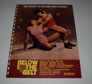 1980s Promotional Movie Flyer - Below The Belt