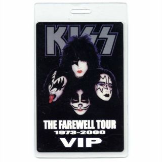 Kiss Authentic 2000 - 2001 Concert Laminated Backstage Pass The Farewell Tour Vip