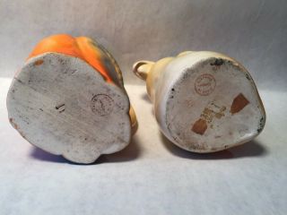 Set of 2 Antique Pre - 1920 Ceramic Bird Pitcher,  Made in Czecho - Slovakia,  4.  75 