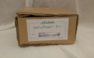 Noritake Embassy Suite Salt & Pepper Shaker Set Bone China 9756 NIB 6