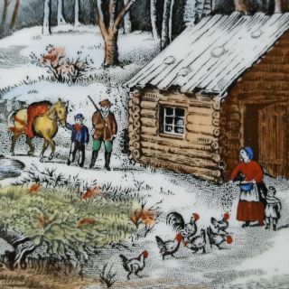Antique Adams England ' Winter Scenes ' 11 