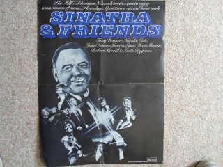 Rare Frank Sinatra 1977 " Sinatra & Friends " Tv Special Promo Poster