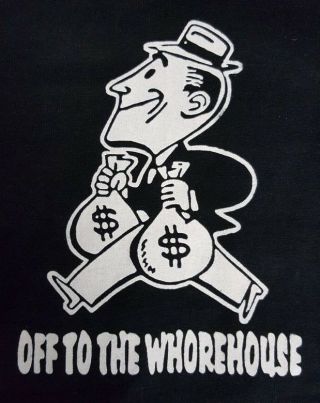 Off The Whorehouse Black Canvas Back Patch