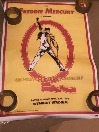 Queen Freddie Mercury Tribute Concert 1992 Reissue Poster.