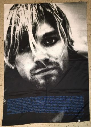 1995 Nirvana Kurt Cobain Suicide Note Flag Rare Vtg Tapestry Poster tour t - shirt 2