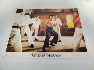 Return Of The Dragon Bruce Lee Movies 1974 Lobby Card 74/236 Litho In Usa