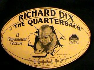 Movie Flyer Richard Dix In The Quarterback,  1926 W/football Song & Score Sheet