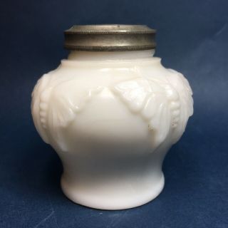 Antique Eapg 1898 Rare Butterfly White Milk Glass Shaker - Eagle Glass Mfg.  Co