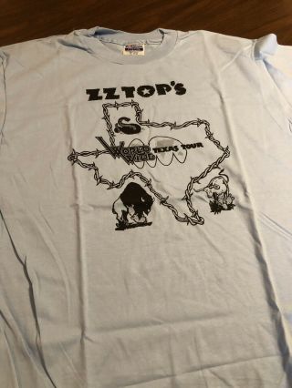 Zz Top Worldwide Texas Tour T - Shirt Rare Size Xl