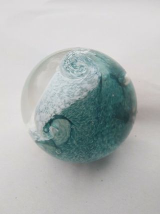 Vintage Paperweight Caithness Scotland Tidal Wave Fine Glass