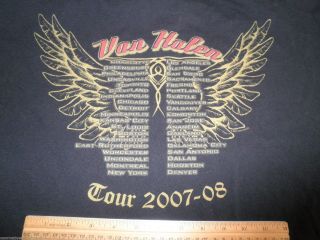 Van Halen concert tour t - shirt 2007 XL 2 sided 5