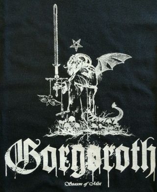 Gorgoroth Black Metal Black Canvas Back Patch