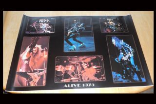 KISS 1975 ALIVE CUSTOM 24x36 QUALITY POSTER 2 CLASSIC COLAGE LAST ONE 2