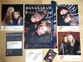 Bananarama In Stereo Tour Vip - Autograph,  Poster,  Prints,  Vip Lanyard Rare Q&a Card
